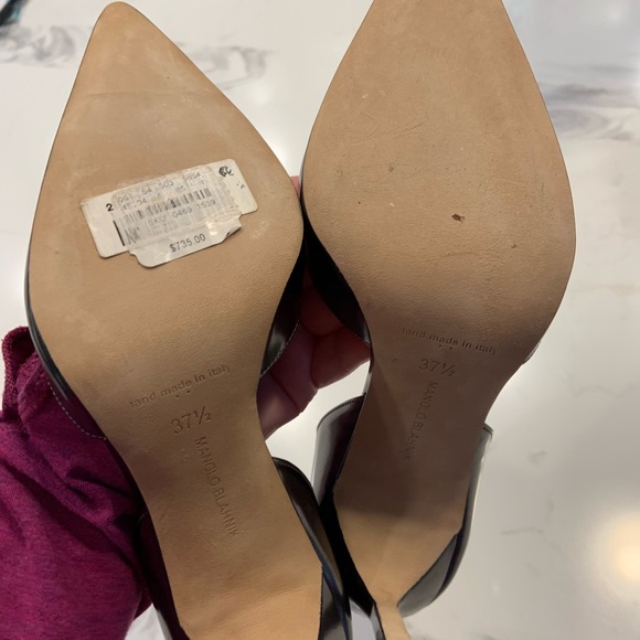 Manolo Blahnik Silver D’Orsay Heels - Picture 5 of 6